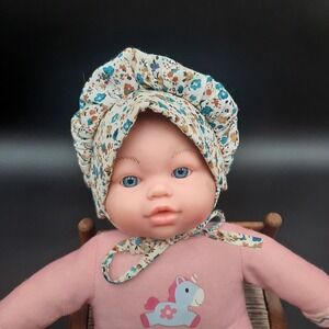 Baby Doll Bonnet Pioneer Floral Blue‎ And Purple